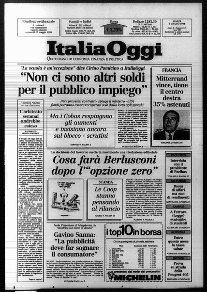 Italia oggi : quotidiano di economia finanza e politica